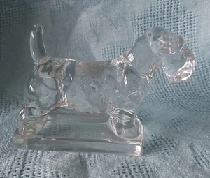 HEISEY CLEAR SCOTTY DOG FIGURINE EXCELLENT DISPLAYED CONDITION - Picture 1 of 9