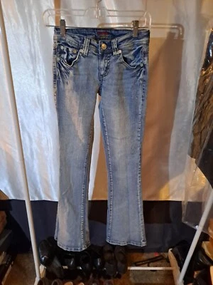 Bongo Jrs. Jeans desgastados de 5 bolsillos lavado claro talla 0 Foto 1 de 4