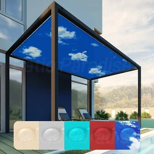 15ft Waterproof Straight Edge Sun Shade Sail Outdoor Garden Pool Awning Cover - Picture 1 of 36