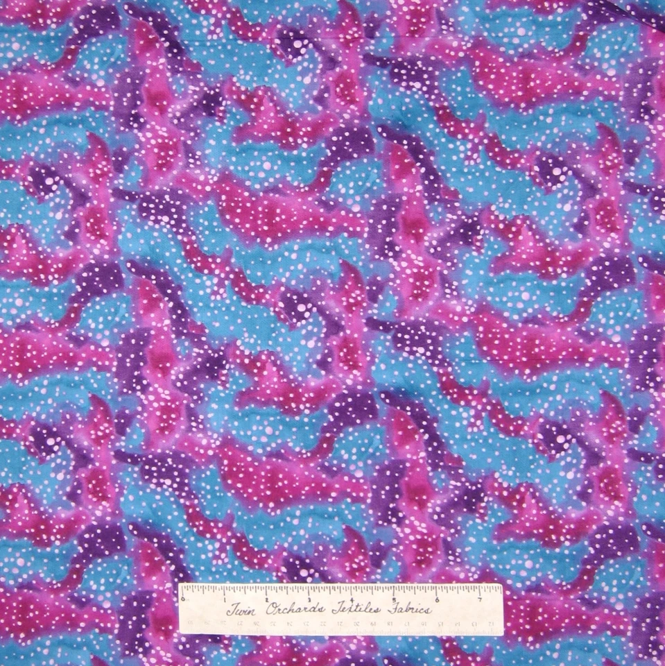 Tela Tonal - Uva Púrpura y Punto Azul Camuflaje - Muelles Algodón Patio Foto 1 de 1