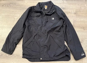 Carhartt Jacket Mens Shoreline Size Medium Jacket Black Waterproof Breathable - Picture 1 of 9