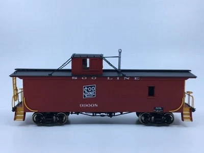 HO Overland Models OMI 3920.1 Brass Soo Line Wood Sheath Caboose #99008 - Image 1 of 4