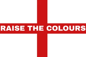 Raise The Colours Saint Georges Cross - England Cross Protest Banner. 5X10FT. - Picture 1 of 1