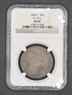 1824/1 (O-101a) Capped Bust Half Dollar | NGC XF40 - Image 1 of 4