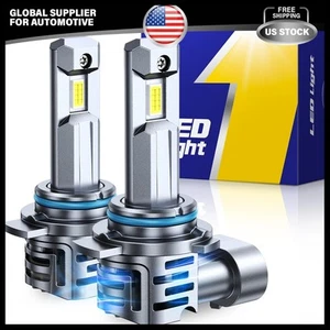 2X 9012 HIR2 LED Headlight Bulb 6500K White Hi/Lo Beam 700% Brighter High Power - Picture 1 of 9
