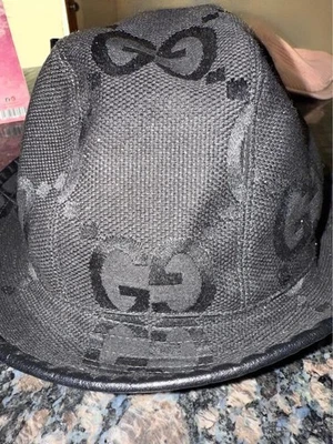 Gucci Black Monogram Bucket Hat XL 60 cm - Image 1 of 4