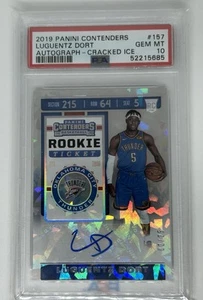 2019-20 Panini Contenders Luguentz Dort Rookie Ticket Auto /25 PSA 10 - Picture 1 of 2