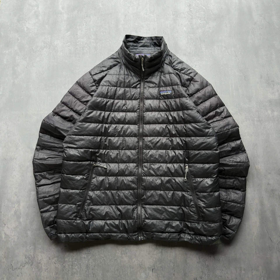 Jaqueta suéter Patagonia masculina grande preta 84674FA17 náilon ripstop - Imagem 1 de 4