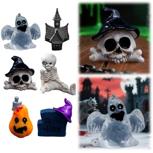 Decoraciones de Halloween miniatura resina adorno de escritorio para sala de estar y - Imagen 1 de 38