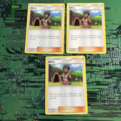 Olivia 119/147 Burning Shadows Pokemon Card Trainer Non-Holo Supporter 3 - Image 1 of 4