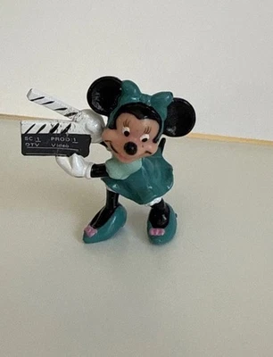 Vtg. 1980's Disney Minnie Mouse Film Clapperboard Movie Director PVC Teal Figure - Image 1 of 3