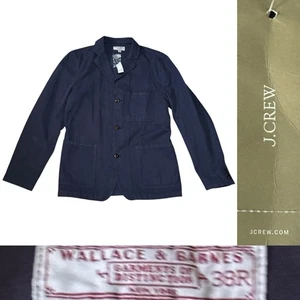 NwD Wallace & Barnes By J.Crew garment-dyed chore blazer Men’s Size 38R In Navy - Picture 1 of 8