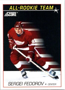 1991 Score American #352 Sergei Fedorov Detroit Red Wings