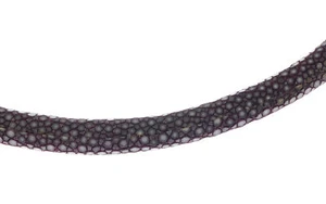 Perlrochenleder-Collier Violetto 750 Oro Testate per Chiusura Alternativa - - Picture 1 of 2