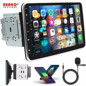 Android 13 Double 2DIN Rotatable 10.1'' Car Stereo Radio Carplay GPS Wifi BT SAT - Picture 1 of 14