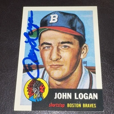 Johnny Logan Autografiado Firmado 1991 Topps 1953 Archivos Béisbol #158 Foto 1 de 3