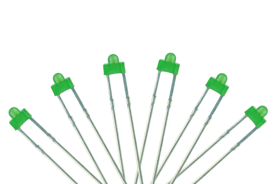 DCC Concepts ~ LED Panel Dot Type 6x 1.8mm (w/resistors) Green ~ LED-GRD - Image 1 of 1