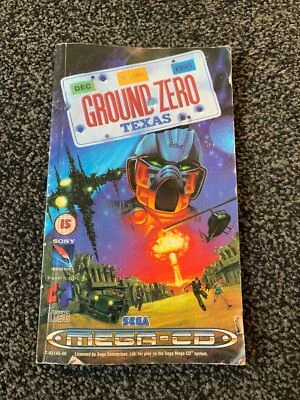 Instruction Booklet  Ground Zero Texas   Manual Sega Mega Cd  - Image 1 of 2
