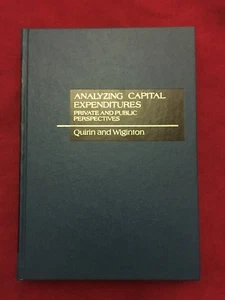 Analyzing Capital Expenditures Private And Public Perspectives 1981 1st Edition - Picture 1 of 4