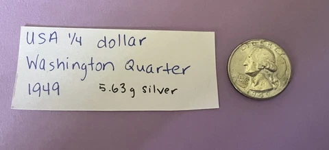 US Washington quarter 1949 Cover