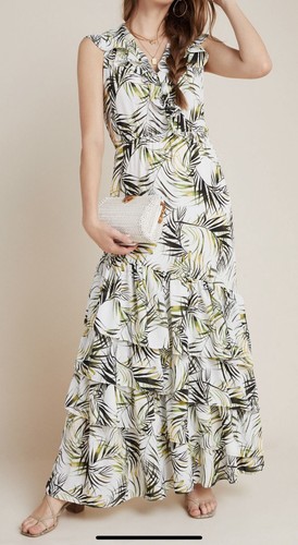 PALM ANGELS Maxi abito Misa Los Angeles Maxine nuovo con etichetta Anthropologie Medium