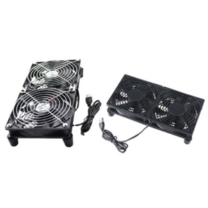 120 mm 5 V Doppel USB Powered PC Router Lüfter mit Geschwindigkeitsregler Hoher Luftstrom - Bild 1 von 10