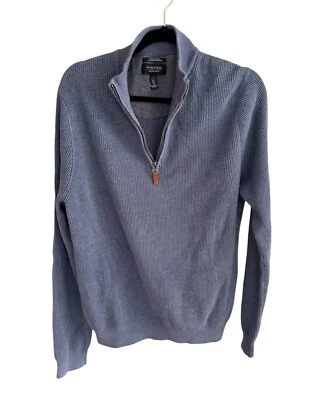 Nordstrom MEN’S SHOP 1/2 Zip Pullover Sweater, Light Blue, Size Large - Image 1 of 3