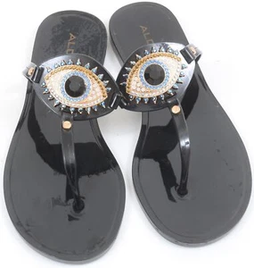 Aldo Ebariel Evil eye T-strap Jelly Flip Flops Sandals Summer Beachy Women's 8 - Picture 1 of 8
