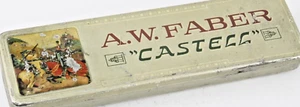 Vintage Medal Pencil Case AW Faber Castell Pencil Tin Nurnberg Bavaria Germany - Picture 1 of 9