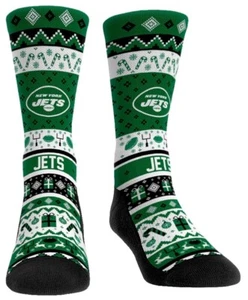 New York Jets Tacky Ugly Sweater Socken Gr. Herren L/LX 9-13 - Bild 1 von 1
