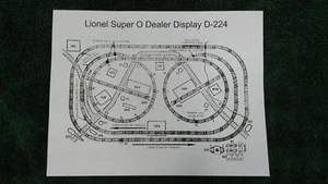 LIONEL D-224 HÄNDLER DISPLAY - 5' x 9' SUPER O LAYOUT ANLEITUNG FOTOKOPIE - Bild 1 von 5