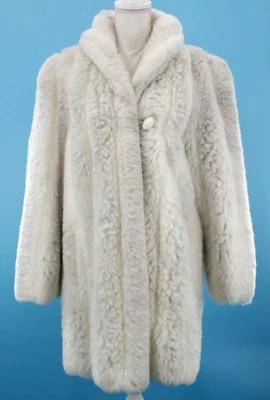 Abrigo De Colección Para Mujer Años 80 Blanco Jordache Piel Sintética Talla S/M Años 80 Barbie & Ken Foto 1 de 4