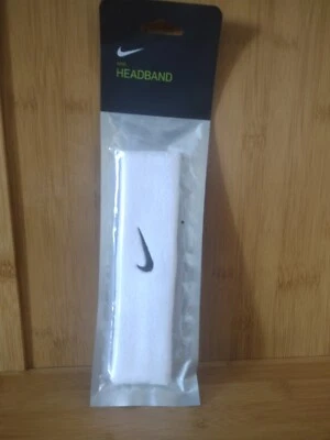 Faixa de cabeça Nike Swoosh branca. - Imagem 1 de 3