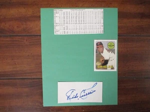MIKE  CUELLAR(D-2010) Signed Trimmed Index Card w/8 x 11 Display w/2002 Archives - Picture 1 of 6
