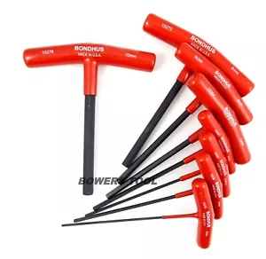 Bondhus 8pc 6in. T Handle Hex Wrench Set Metric 2-10mm MADE IN USA 15287 - Picture 1 of 3
