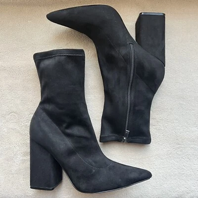 Marc Fisher Larry Faux Suede Pointed Toe Sock Ankle Boot Bootie Women’s 8.5 M - Image 1 of 4