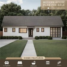 🏡 Custom Modern Cabin House Plan - 2BR, 2 Bath + Free CAD File Included! 🛠️✨