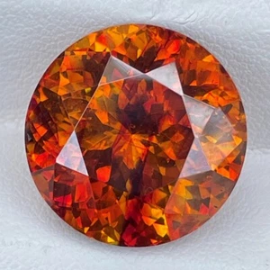 Natural Fire Sunset Orange Sphalerite 30.35 Cts Round Cut Loose Gemstone - Picture 1 of 7