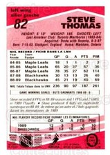 1989-90 O-Pee-Chee Tembec Test #82 Steve Thomas