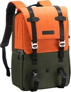 K&F Concept Camera Backpack for Photographers Large Capacity PU Leather Camera - Picture 1 of 6