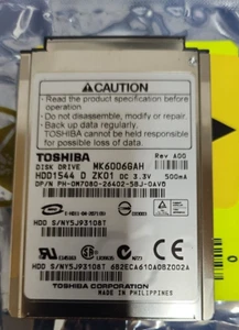 Dell W7080 Toshiba MK6006GAH 60GB 4200RPM 1.8" Internal Laptop Hard Disk Drive - Picture 1 of 6