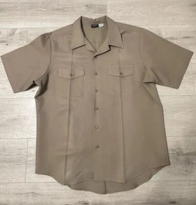 Authentic US Navy Originals Shirt Men's Size XL Classic Fit Tan Short Sleeves - Picture 1 of 4