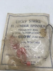 Rare Vintage Lucky Strike Flounder Spinner Trolling Rig Fluorescent Glow 250 USA - Picture 1 of 17