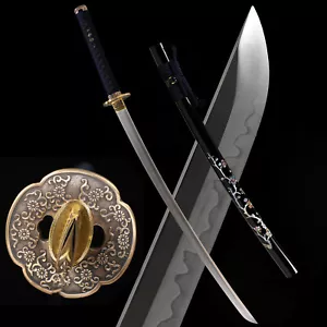 Clay Temperped T10 Steel Japanese Samurai Sword Katana Full Tang Razor Sharp - Picture 1 of 14