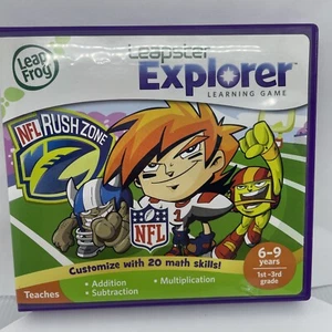 LeapFrog LeapPad Explorer Learn: NFL - Rush Zone - Math, Leap Pad 1 2 3 Leapster - Picture 1 of 6