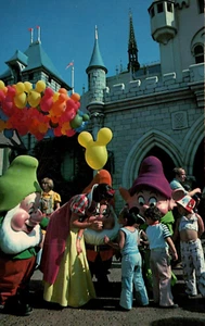 POSTAL DISNEYLAND BLANCANIEVES Y LOS SIETE ENANOS Globos, Niños - Imagen 1 de 2
