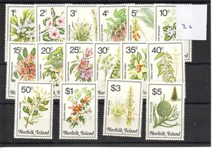 Norfolk Is. (22) 1984 Definitive - Blumen - Satz 16 Werte - postfrisch - SG Katze 12€ - Bild 1 von 1