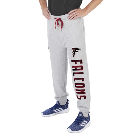 Zubaz Men's NFL Atlanta Falcons Heather Gray Cargo Sweatpants Cover