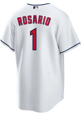 Cleveland Guardians Amed Rosario #1 Nike White Official MLB Player Jersey Cover