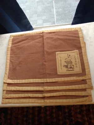 4 manteles/bolsillos Liberty Farms Country para servilleta/vaca cordero cerdo pollo  Foto 1 de 4